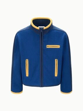 STAUD Blue Fleece Jacket with Yellow Trim